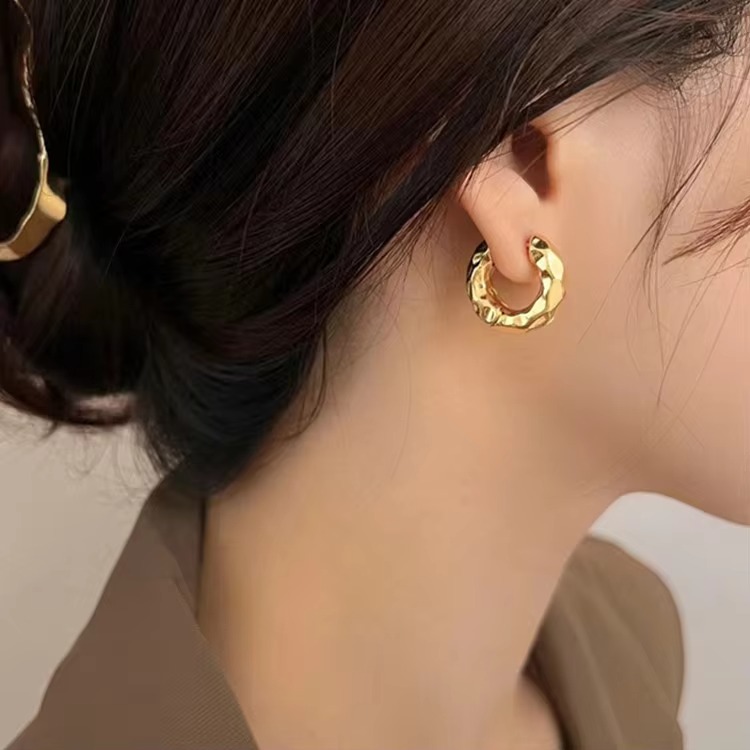 Chunky Hoop Earrings - Image 2