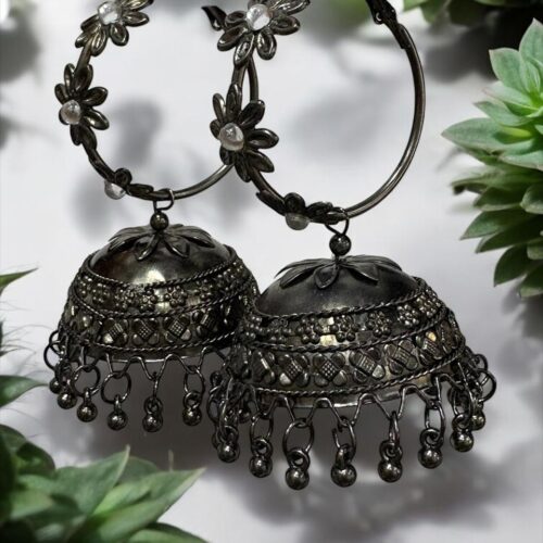 Black Oxidized Jhumka