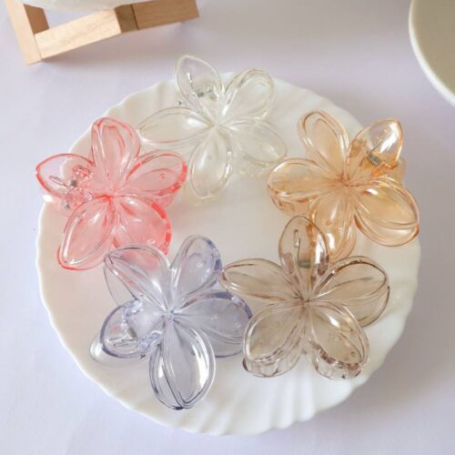 Floral Claw Clutcher – Transparent