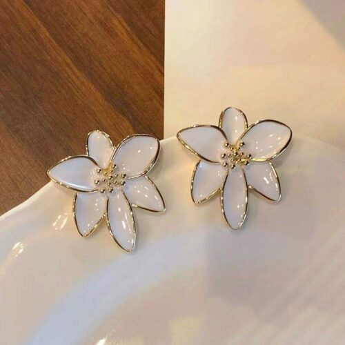 Enamel Flower Luxe Earrings